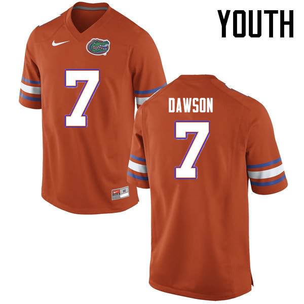 Youth NCAA Florida Gators Duke Dawson #7 Stitched Authentic Nike Orange College Football Jersey PVE7565SZ